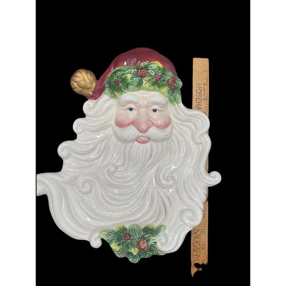 Vintage Unbranded Ceramic Decorative Santa Wall Decoration/Candy Dish - Picture 3 of 7